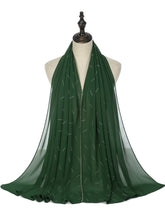 Chain monochrome chiffon scarf shawl Sai Feel